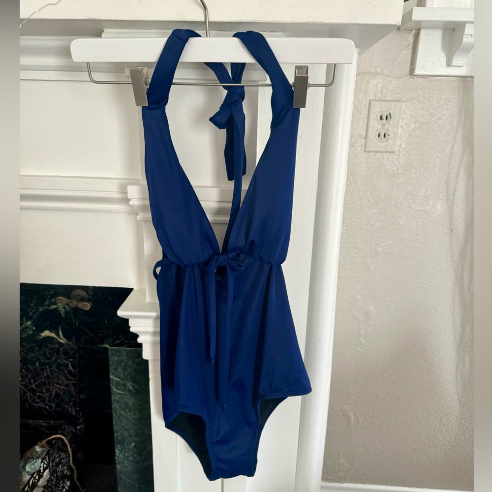 Lands End halter swimsuit blue - Picture 6 of 7